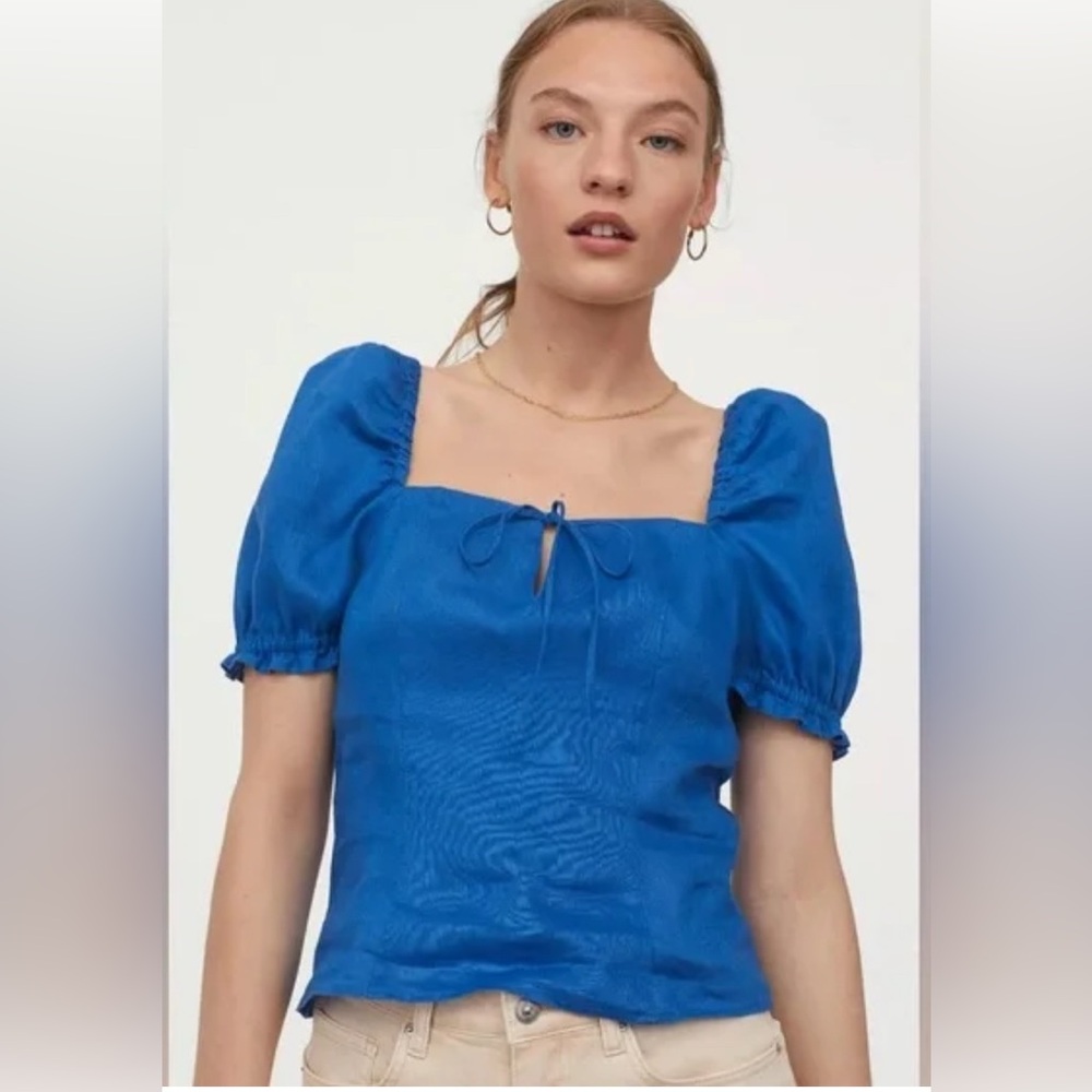 NWT. H&M linen blouse